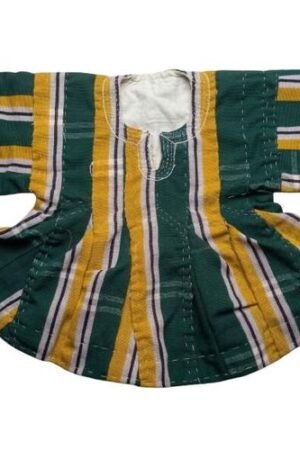 Authentic Handwoven Kids Fugu / Batakari Smock - Green & Gold
