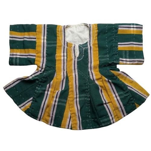 Authentic Handwoven Kids Fugu / Batakari Smock - Green & Gold