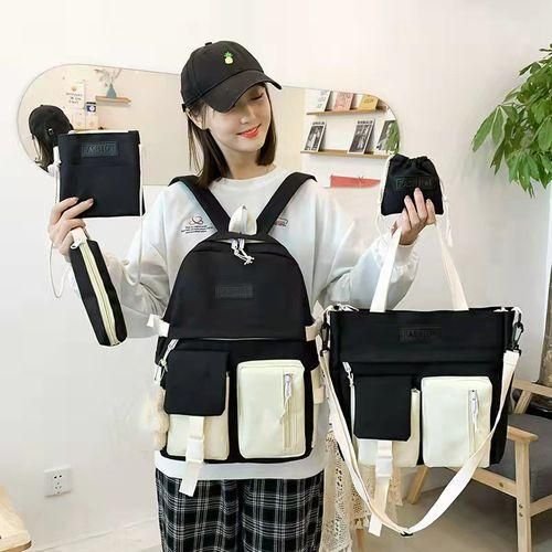 5in1 Backpack Set Unisex Backpack handbag sling bag, pencil bag wallet - Image 4